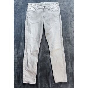 7 Seven For All Mankind Jeans Womens 27 Gray‎ The Mid Rise Cropped Skinny Faded